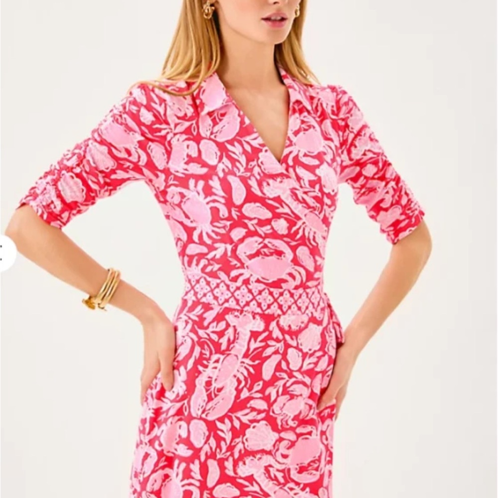Lilly Pulitzer Pink and White Ibby Romper